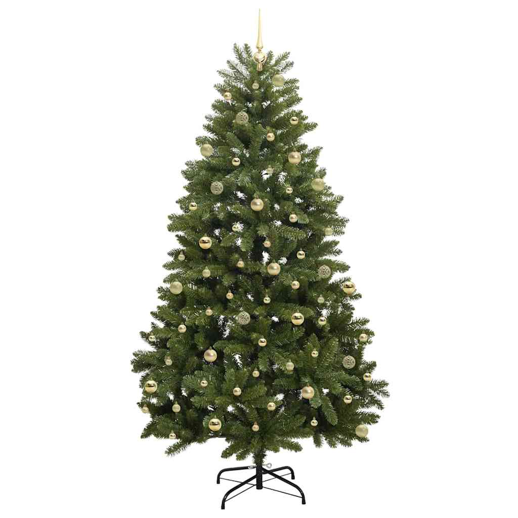 Albero di Natale artificiale 240 cm 300 LED Bianco caldo Verde