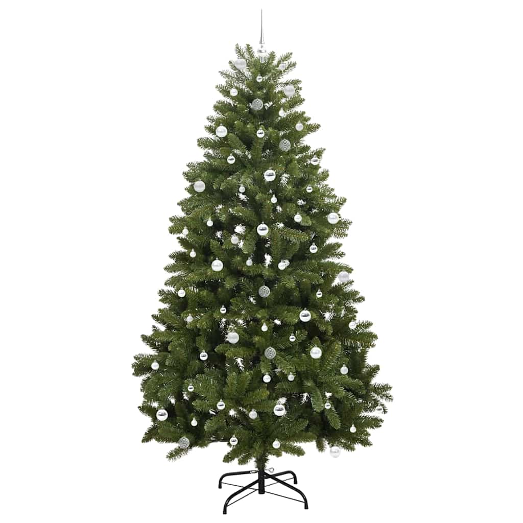 Albero di Natale artificiale 240 cm 300 LED Bianco caldo Verde