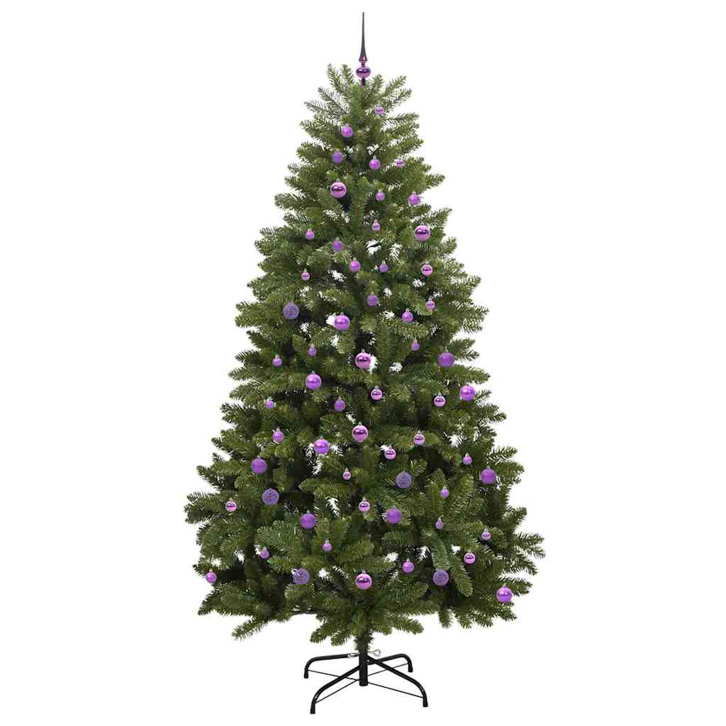 Albero di Natale artificiale 240 cm 300 LED Bianco caldo Verde