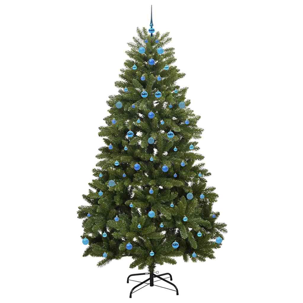 Albero di Natale artificiale 240 cm 300 LED Bianco caldo Verde