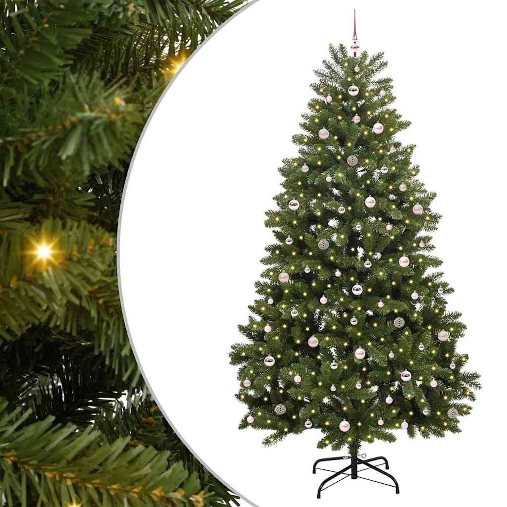 Albero di Natale artificiale 270 cm 300 LED Bianco caldo Verde