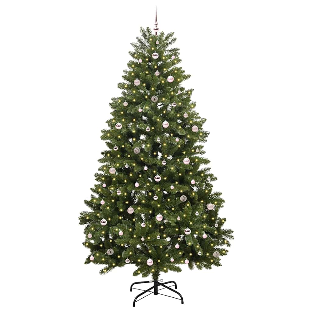 Albero di Natale artificiale 270 cm 300 LED Bianco caldo Verde