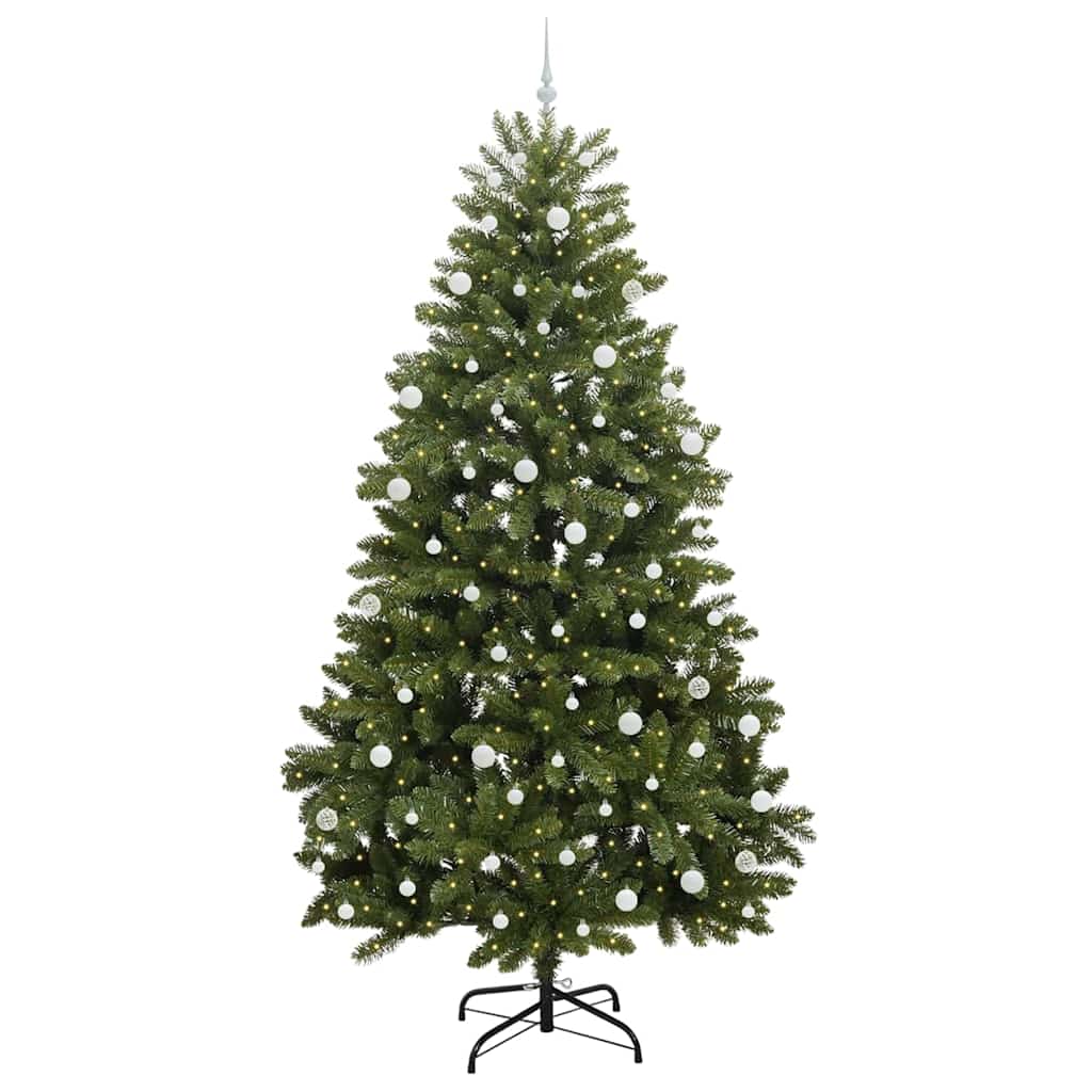 Albero di Natale artificiale 270 cm 300 LED Bianco caldo Verde