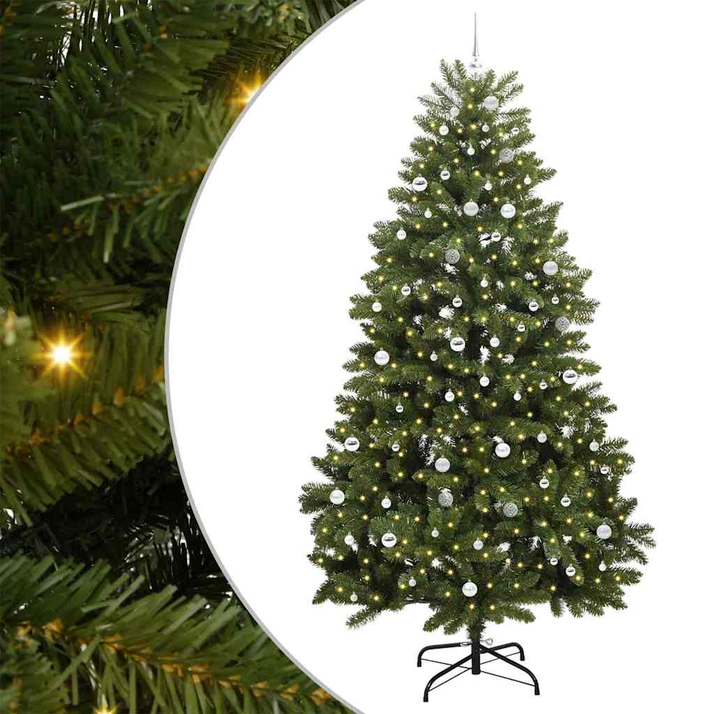 Albero di Natale artificiale 270 cm 300 LED Bianco caldo Verde
