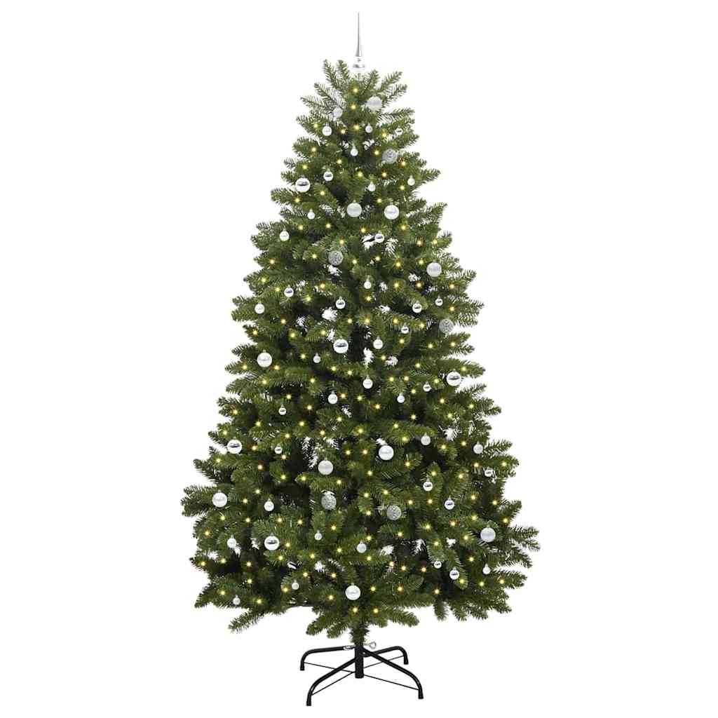 Albero di Natale artificiale 270 cm 300 LED Bianco caldo Verde