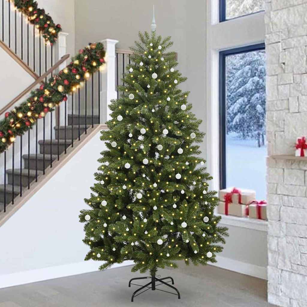 Albero di Natale artificiale 300 cm 300 LED Bianco caldo Verde