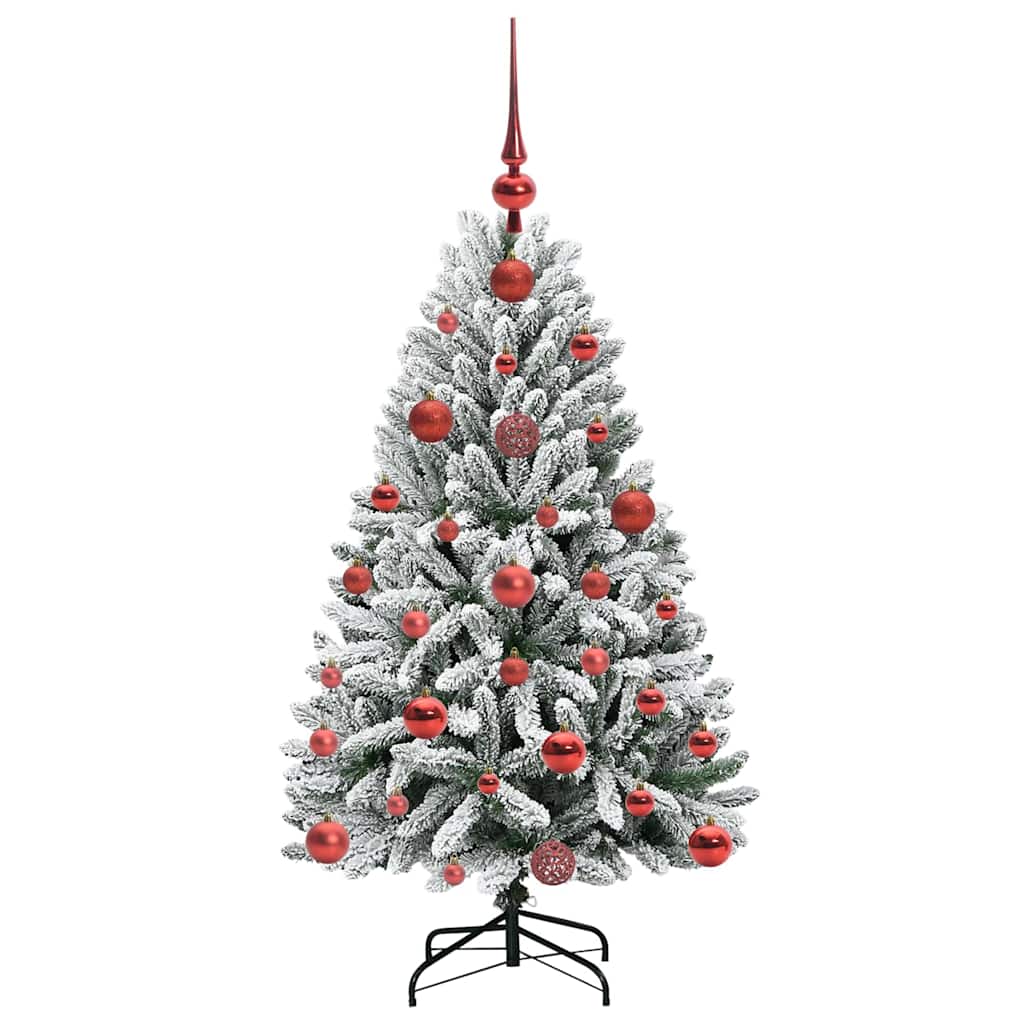Albero di Natale artificiale 120 cm 150 LED Bianco caldo