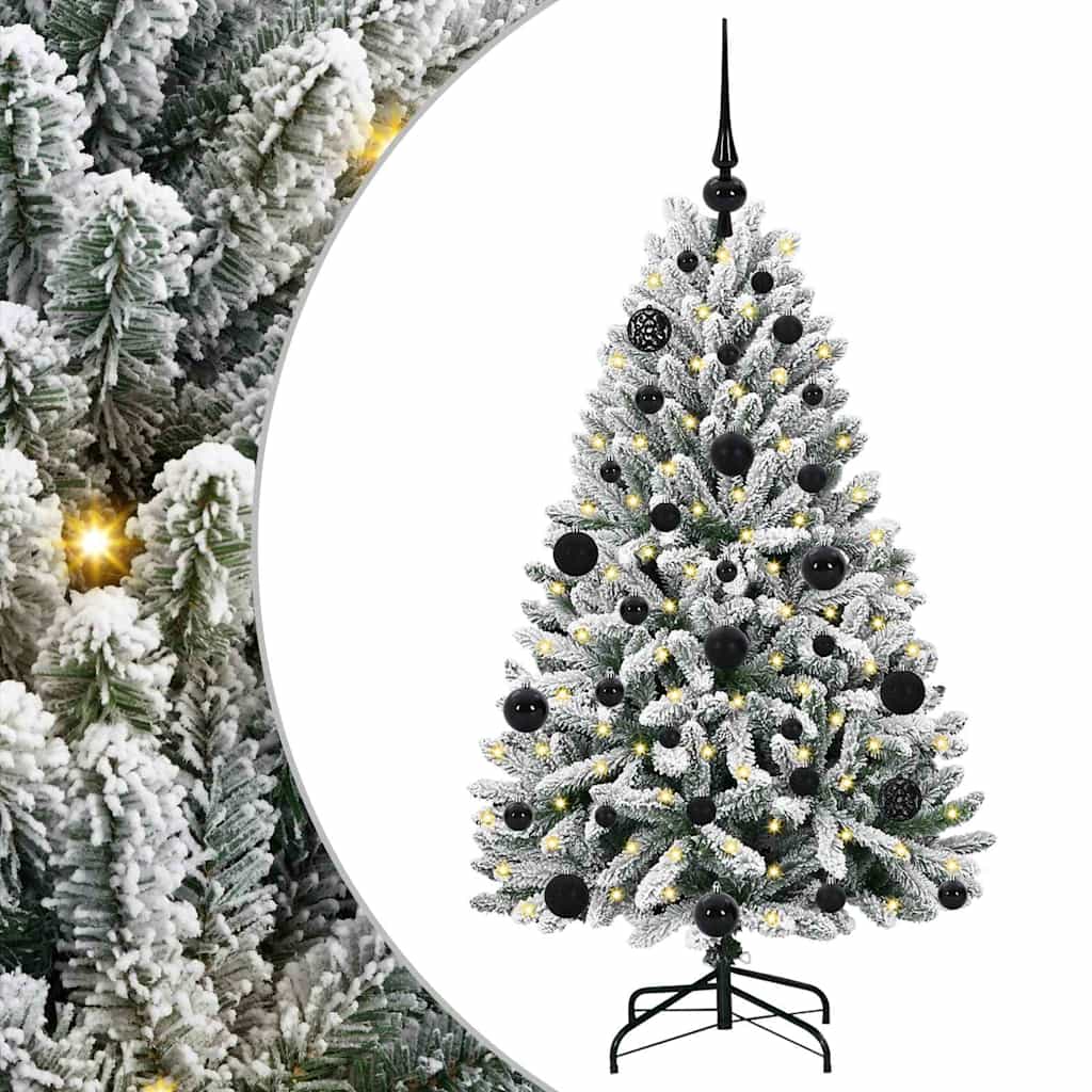 Albero di Natale artificiale 120 cm 150 LED Bianco caldo