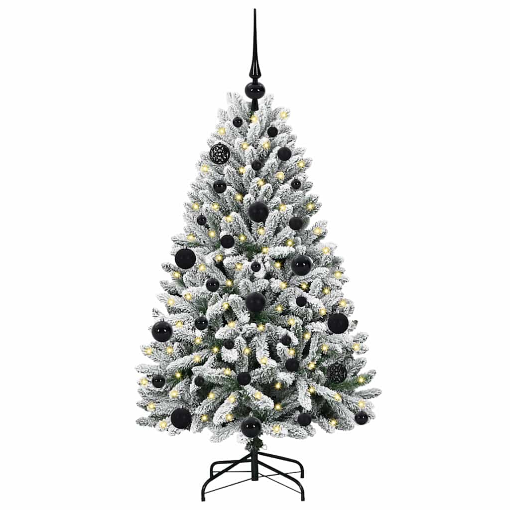 Albero di Natale artificiale 120 cm 150 LED Bianco caldo