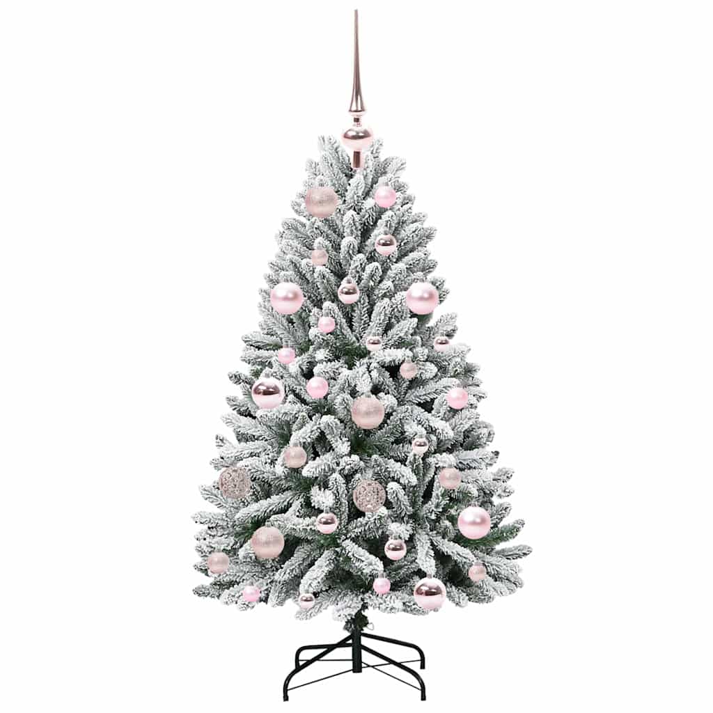 Albero di Natale artificiale 120 cm 150 LED Bianco caldo