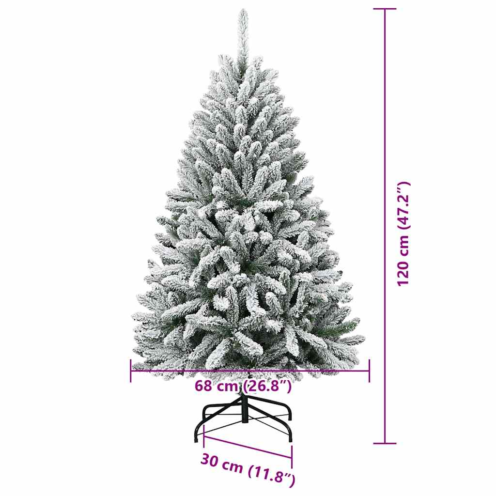 Albero di Natale artificiale 120 cm 150 LED Bianco caldo