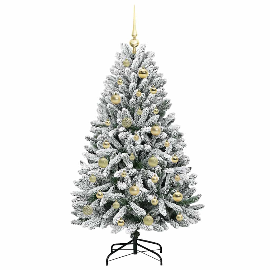 Albero di Natale artificiale 120 cm 150 LED Bianco caldo