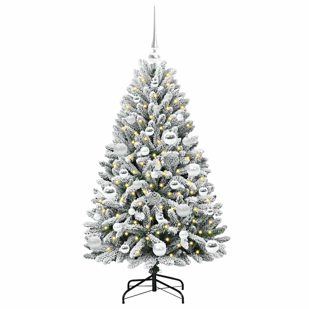 Albero di Natale artificiale 120 cm 150 LED Bianco caldo
