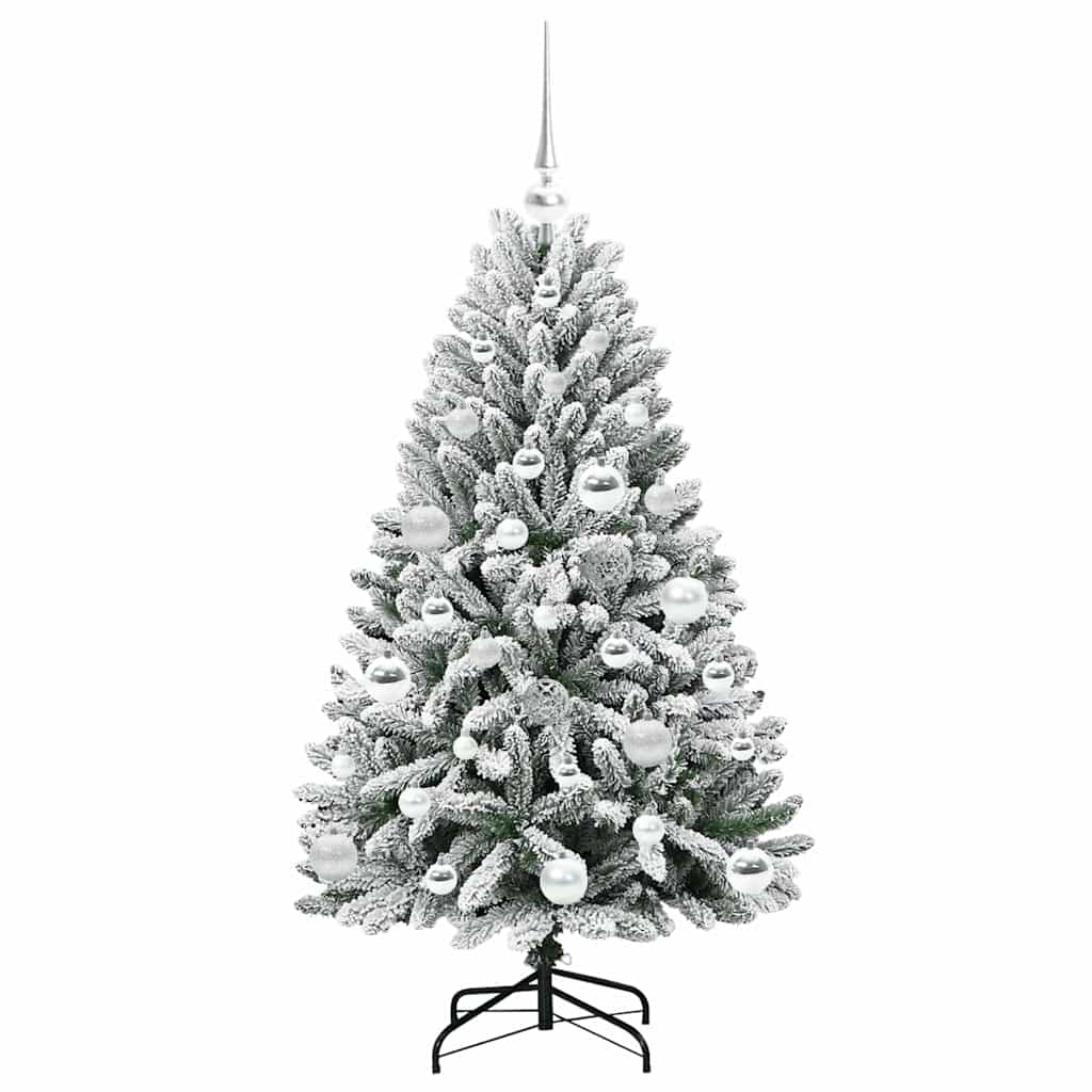 Albero di Natale artificiale 120 cm 150 LED Bianco caldo