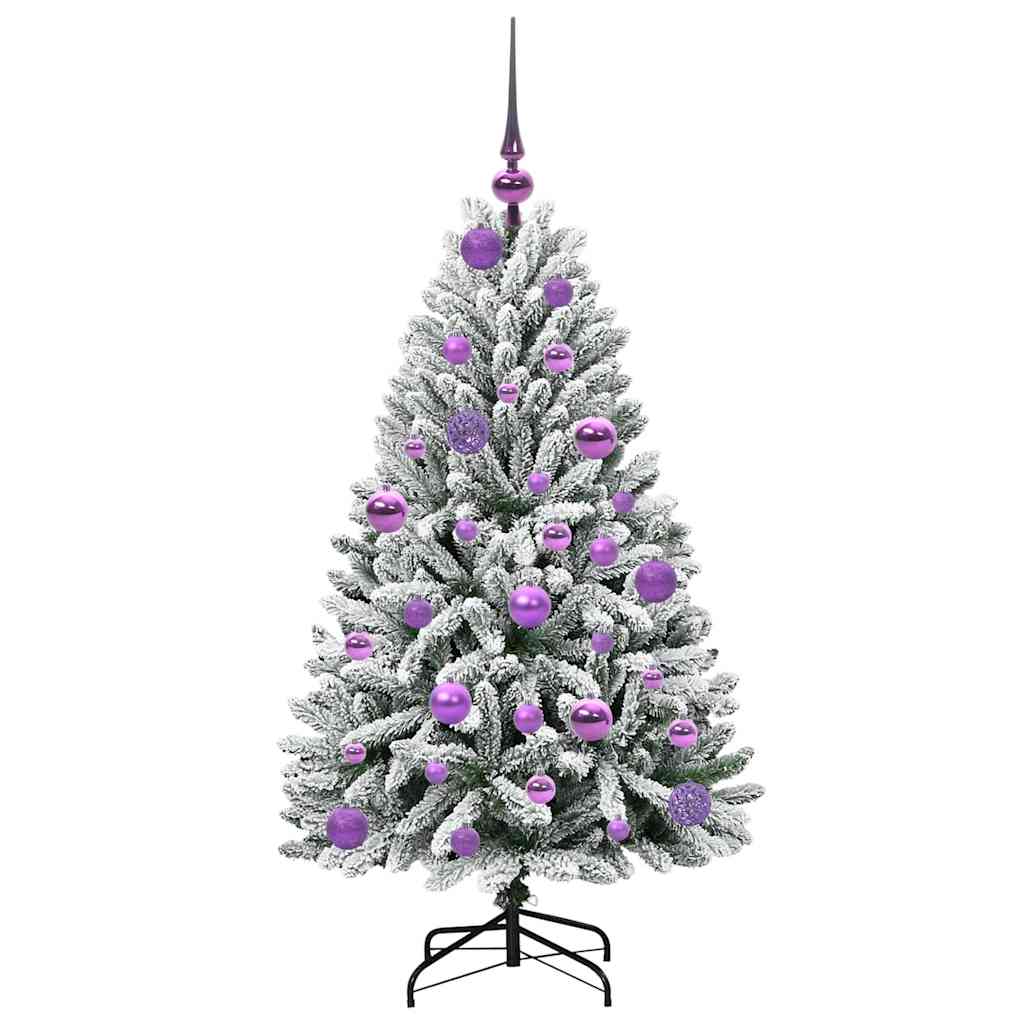 Albero di Natale artificiale 120 cm 150 LED Bianco caldo