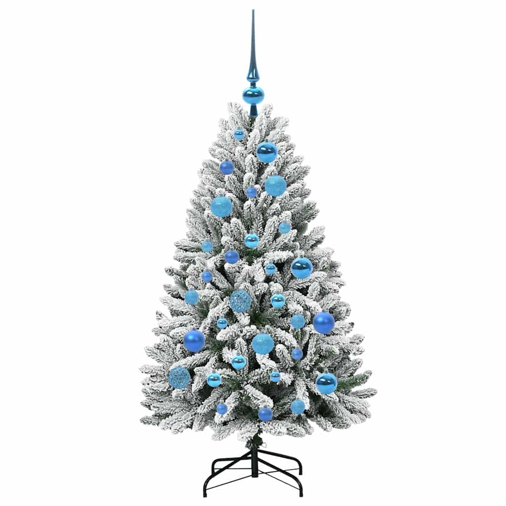 Albero di Natale artificiale 120 cm 150 LED Bianco caldo