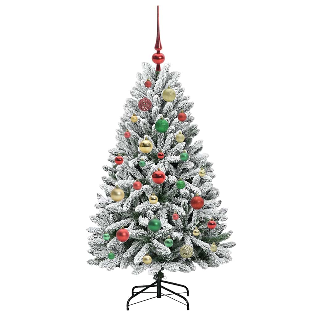 Albero di Natale artificiale 120 cm 150 LED Bianco caldo
