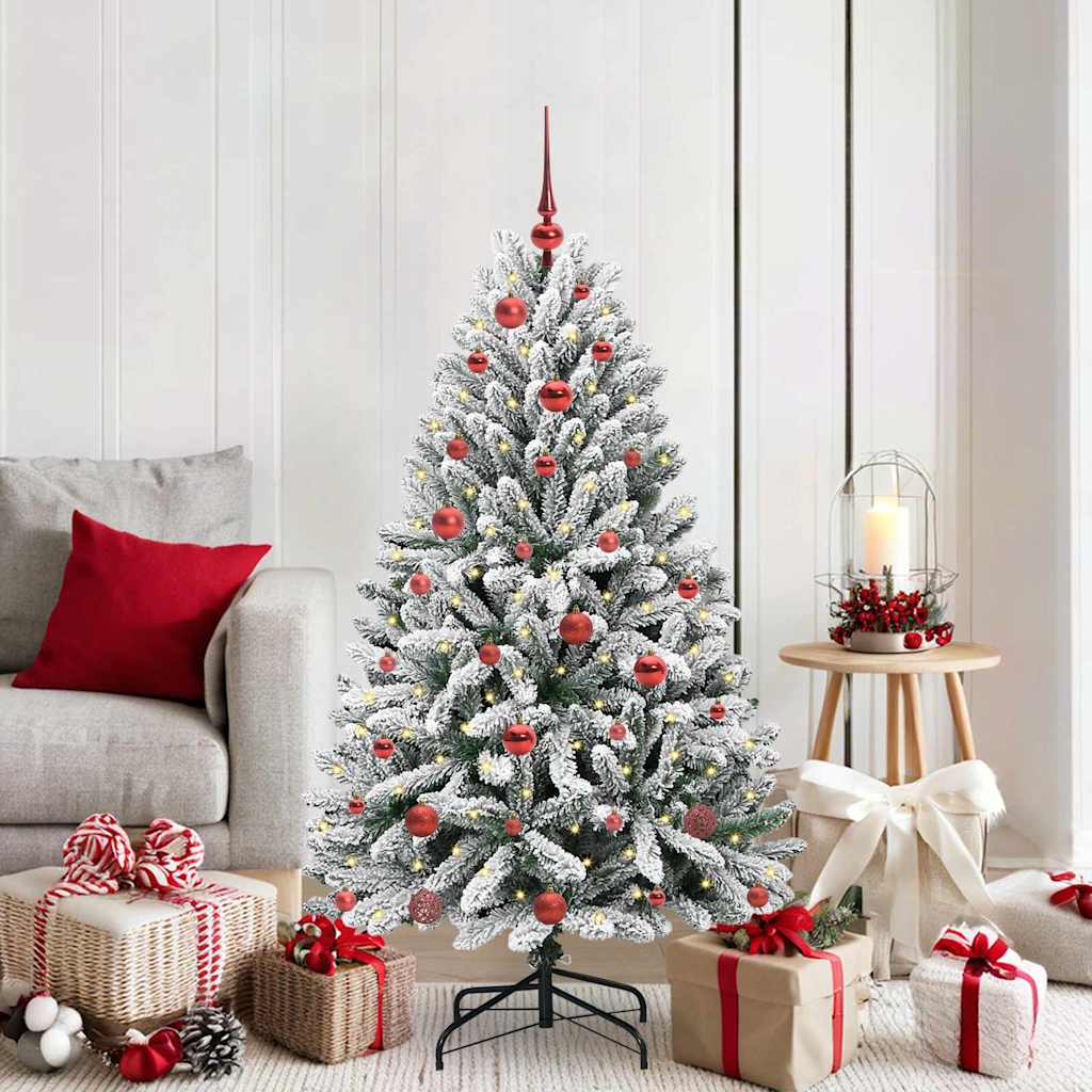 Albero di Natale artificiale 150 cm 150 LED Bianco caldo