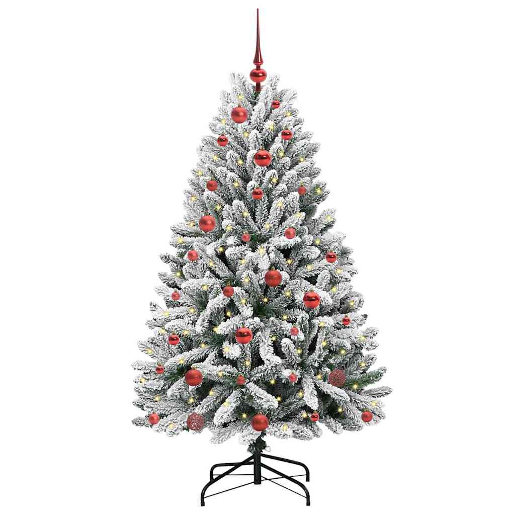 Albero di Natale artificiale 150 cm 150 LED Bianco caldo