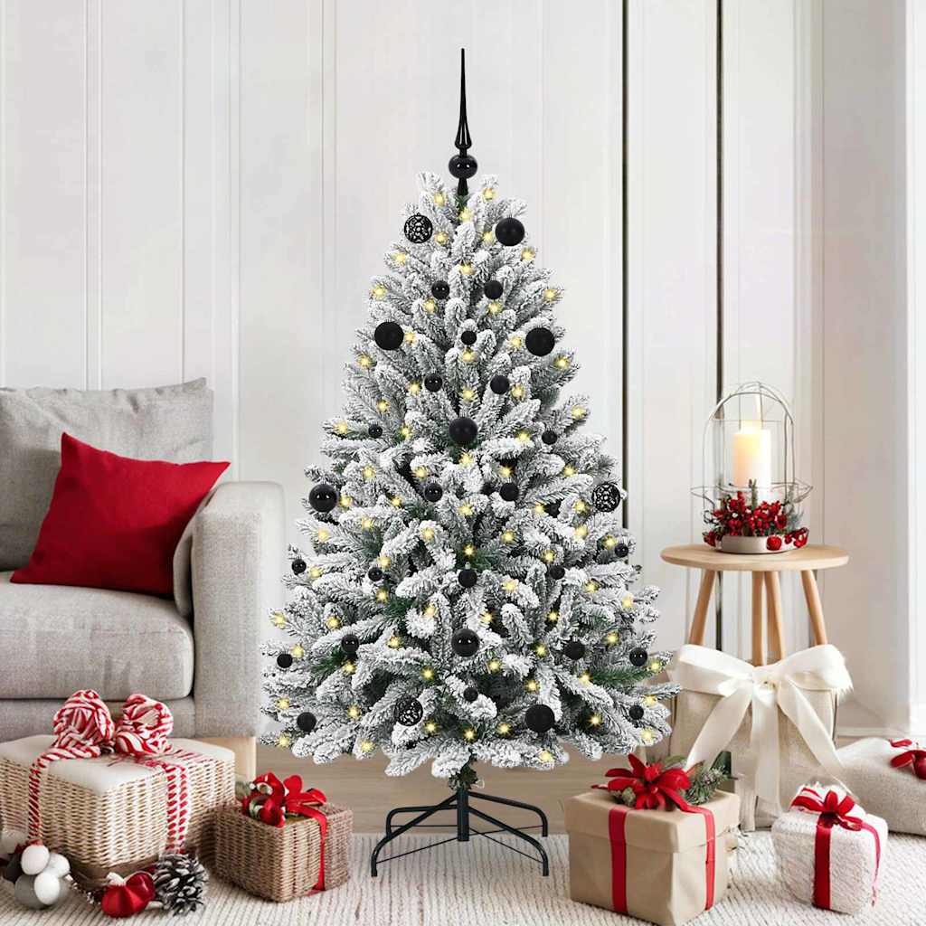 Albero di Natale artificiale 150 cm 150 LED Bianco caldo