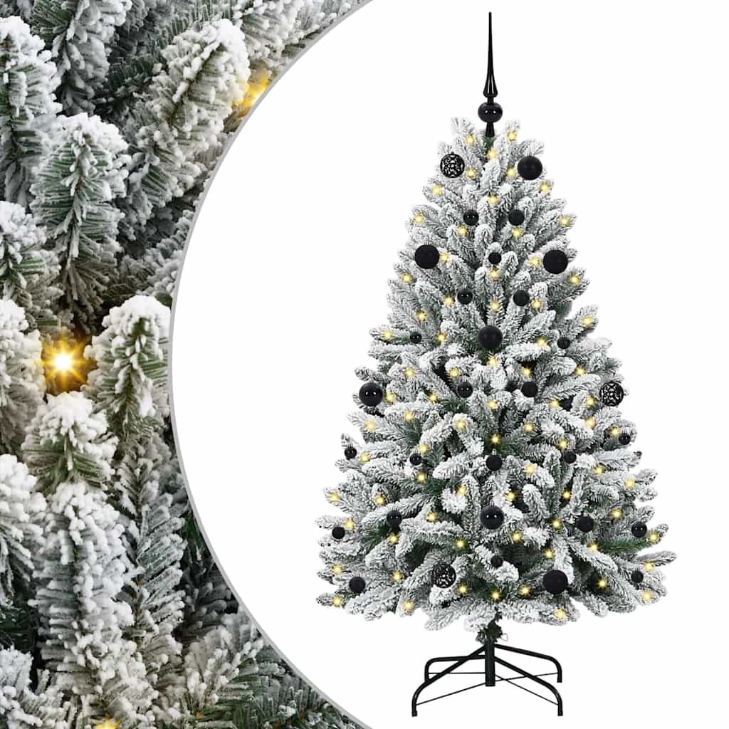 Albero di Natale artificiale 150 cm 150 LED Bianco caldo