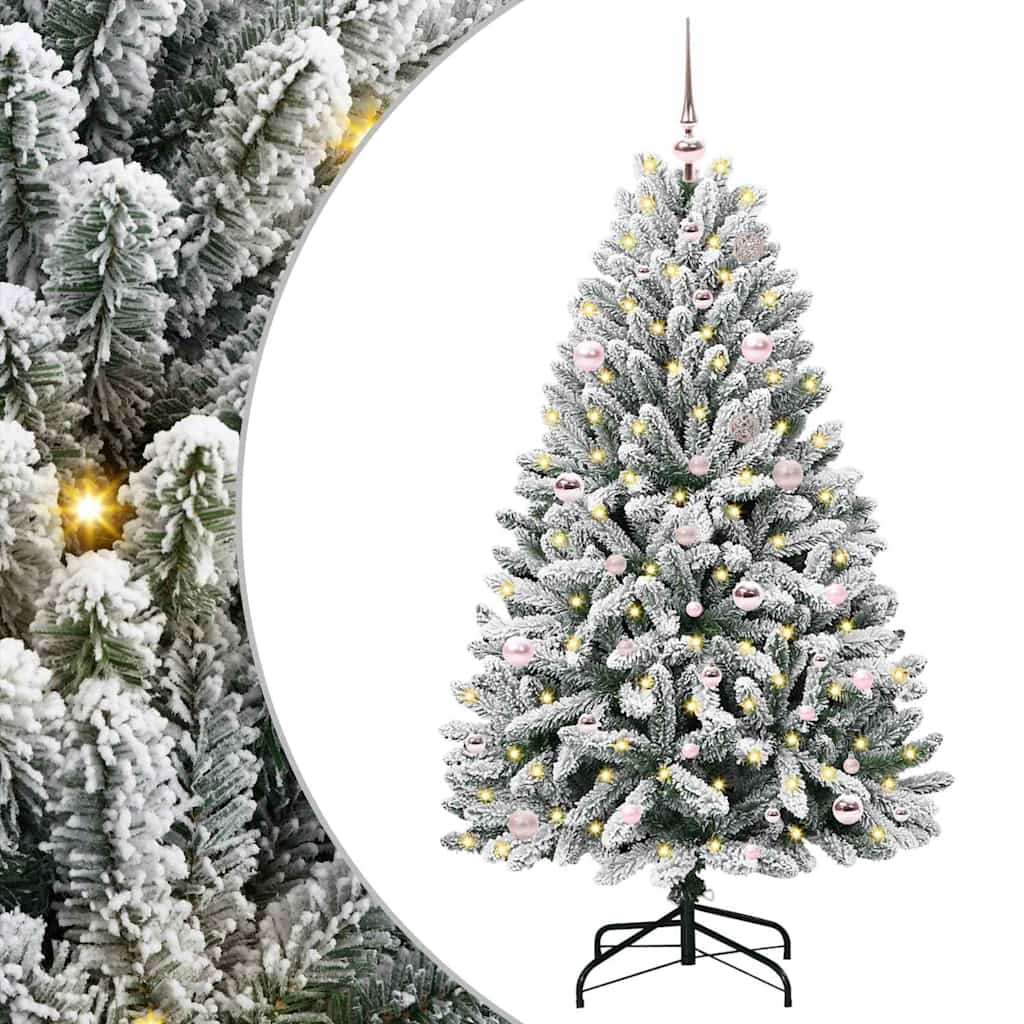 Albero di Natale artificiale 150 cm 150 LED Bianco caldo