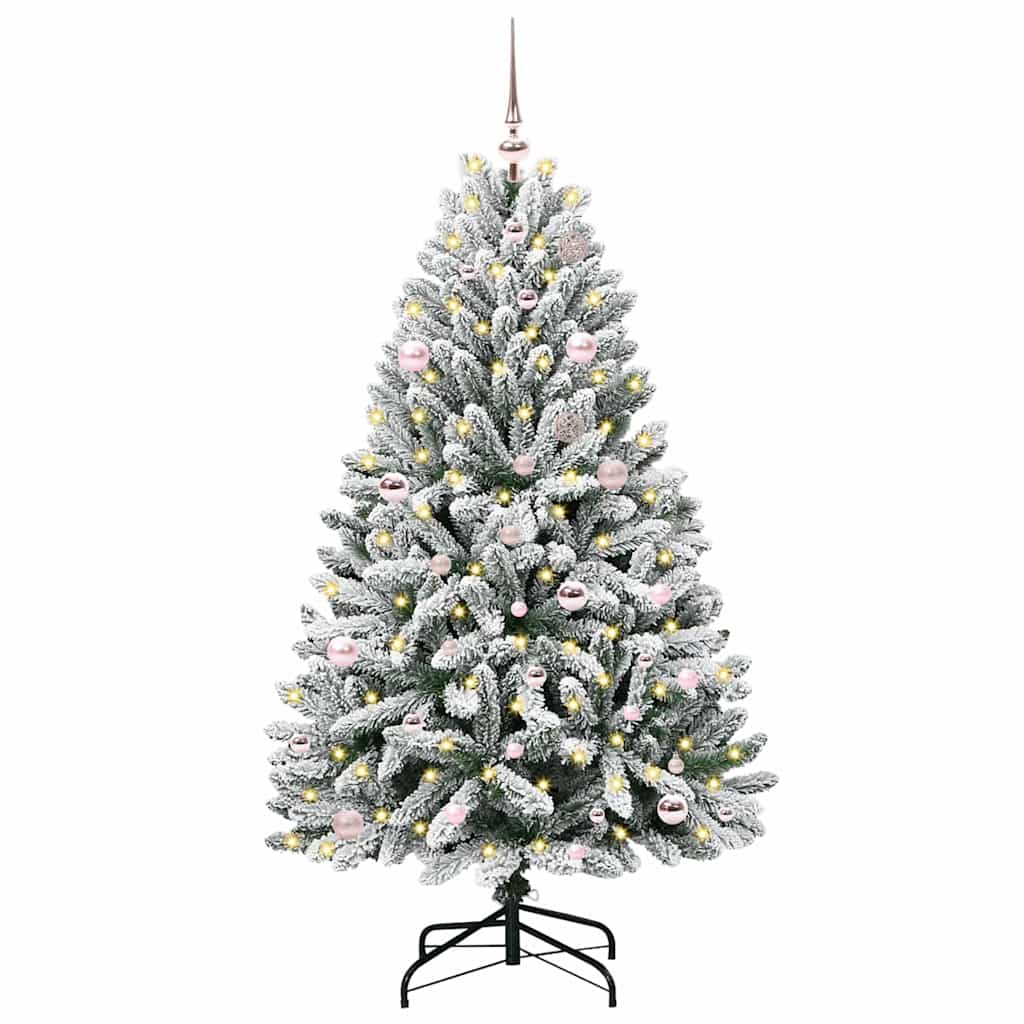 Albero di Natale artificiale 150 cm 150 LED Bianco caldo