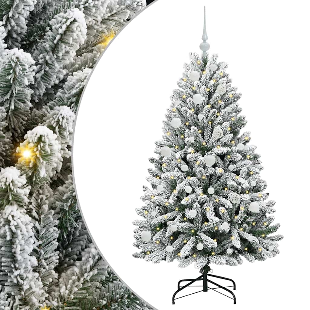 Albero di Natale artificiale 150 cm 150 LED Bianco caldo