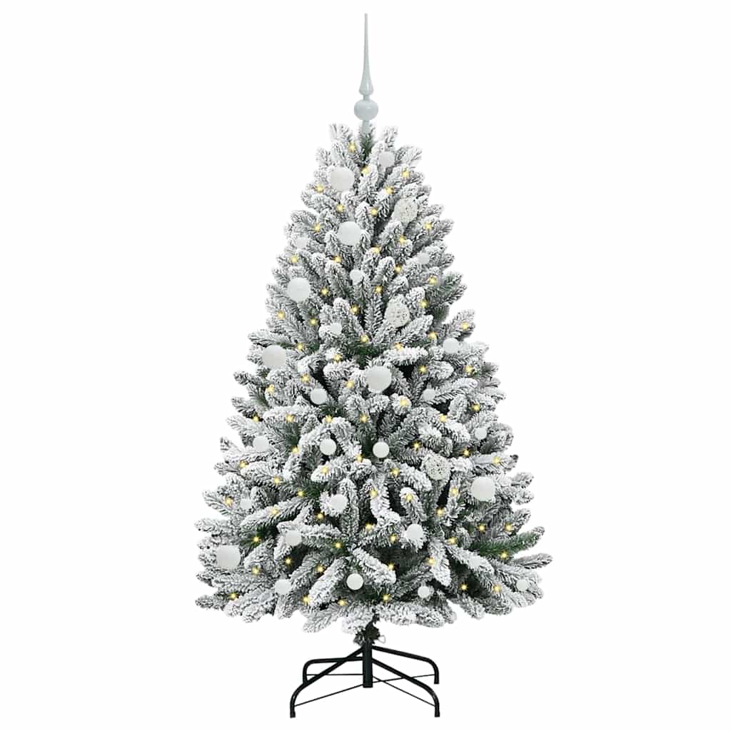 Albero di Natale artificiale 150 cm 150 LED Bianco caldo