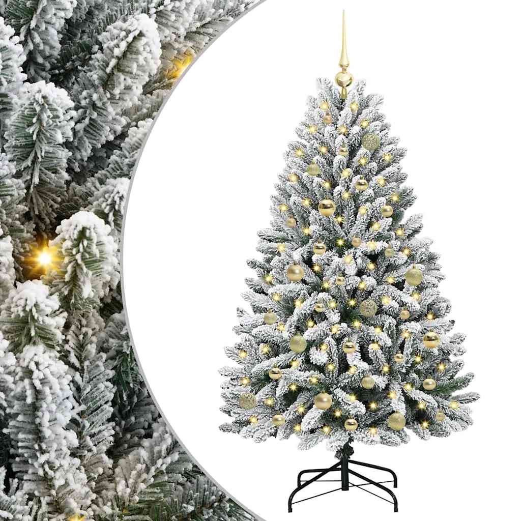 Albero di Natale artificiale 150 cm 150 LED Bianco caldo