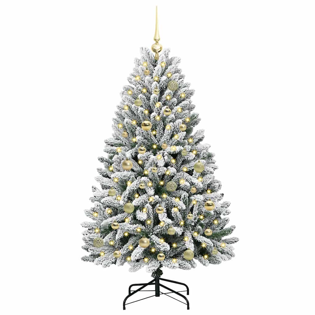 Albero di Natale artificiale 150 cm 150 LED Bianco caldo