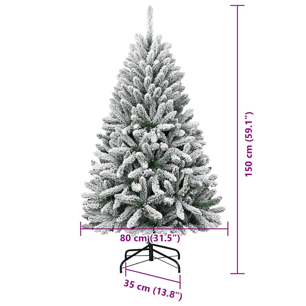 Albero di Natale artificiale 150 cm 150 LED Bianco caldo