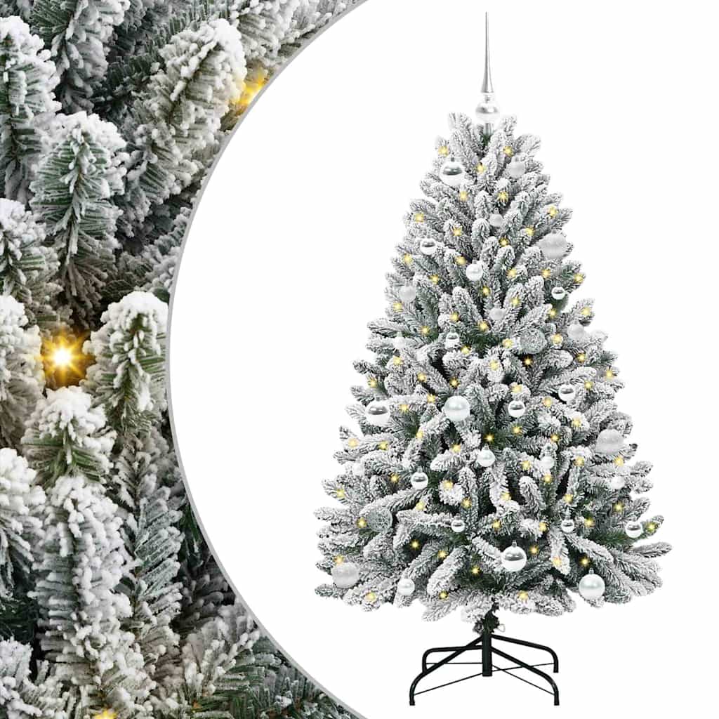Albero di Natale artificiale 150 cm 150 LED Bianco caldo