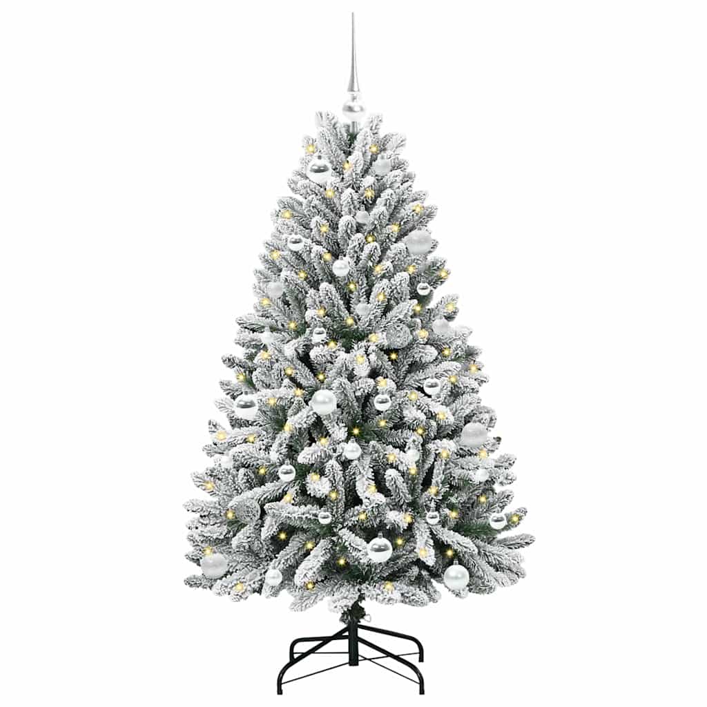 Albero di Natale artificiale 150 cm 150 LED Bianco caldo
