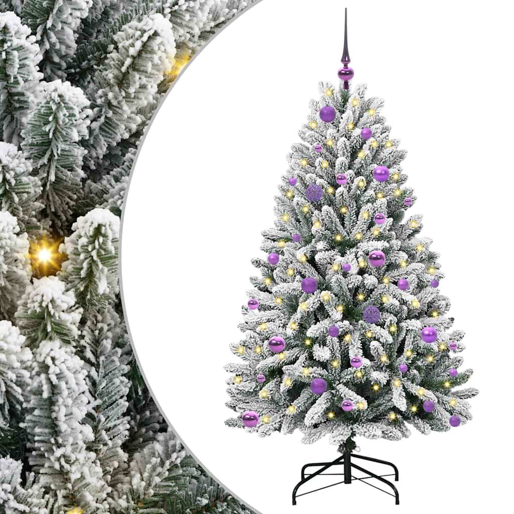 Albero di Natale artificiale 150 cm 150 LED Bianco caldo
