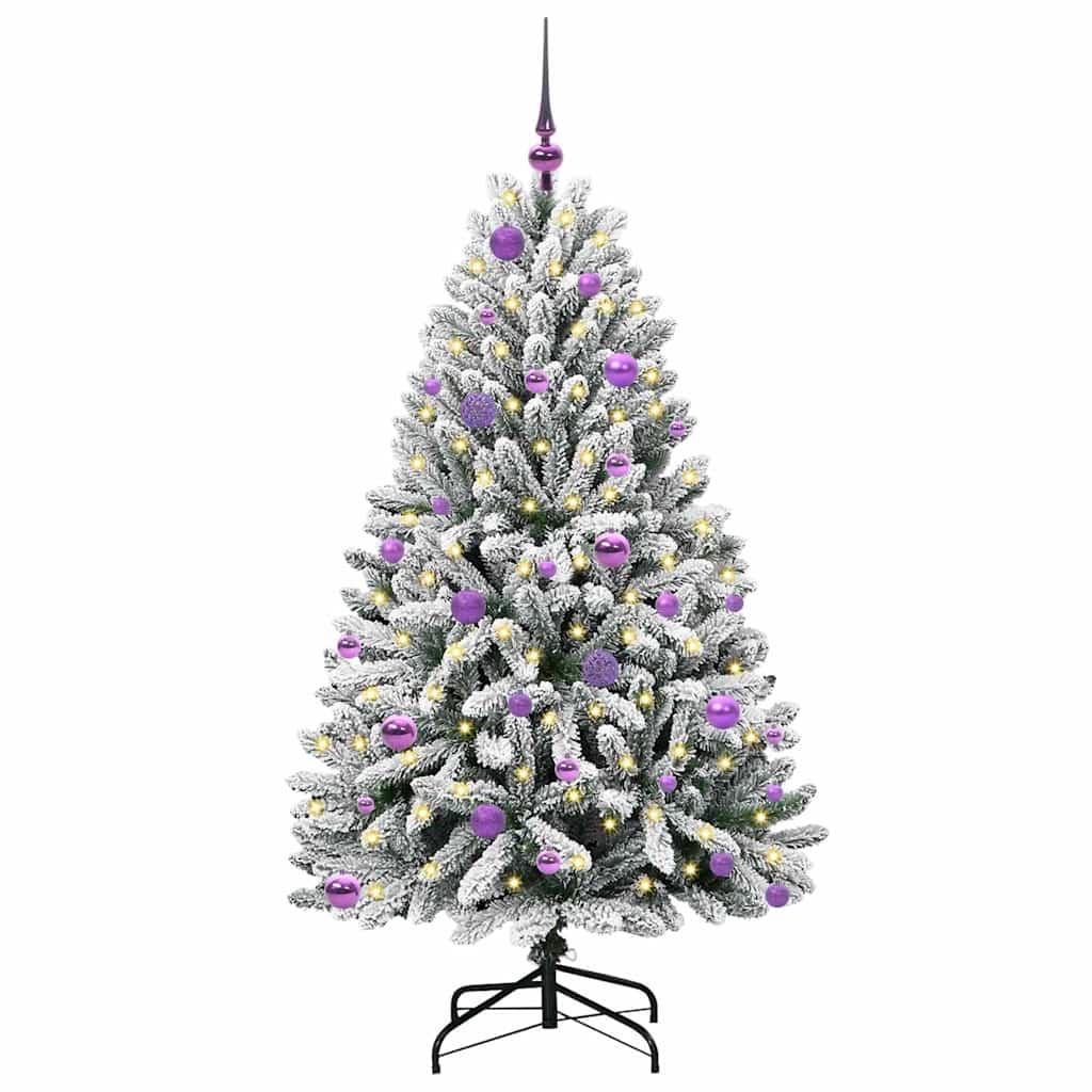Albero di Natale artificiale 150 cm 150 LED Bianco caldo