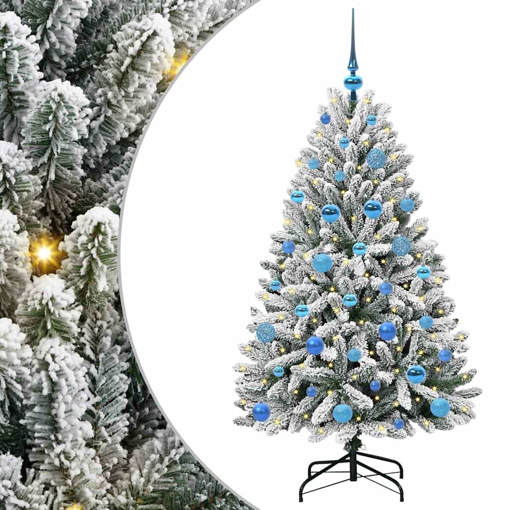 Albero di Natale artificiale 150 cm 150 LED Bianco caldo