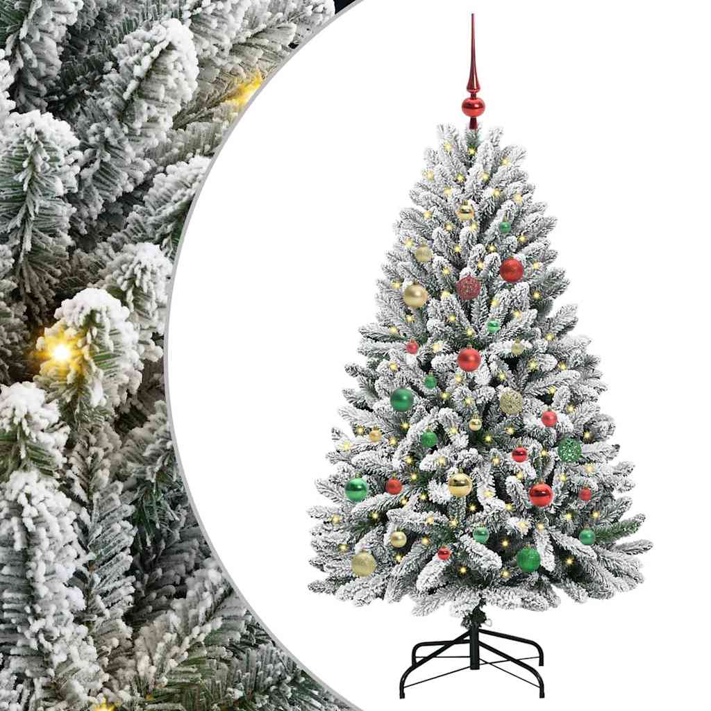 Albero di Natale artificiale 150 cm 150 LED Bianco caldo