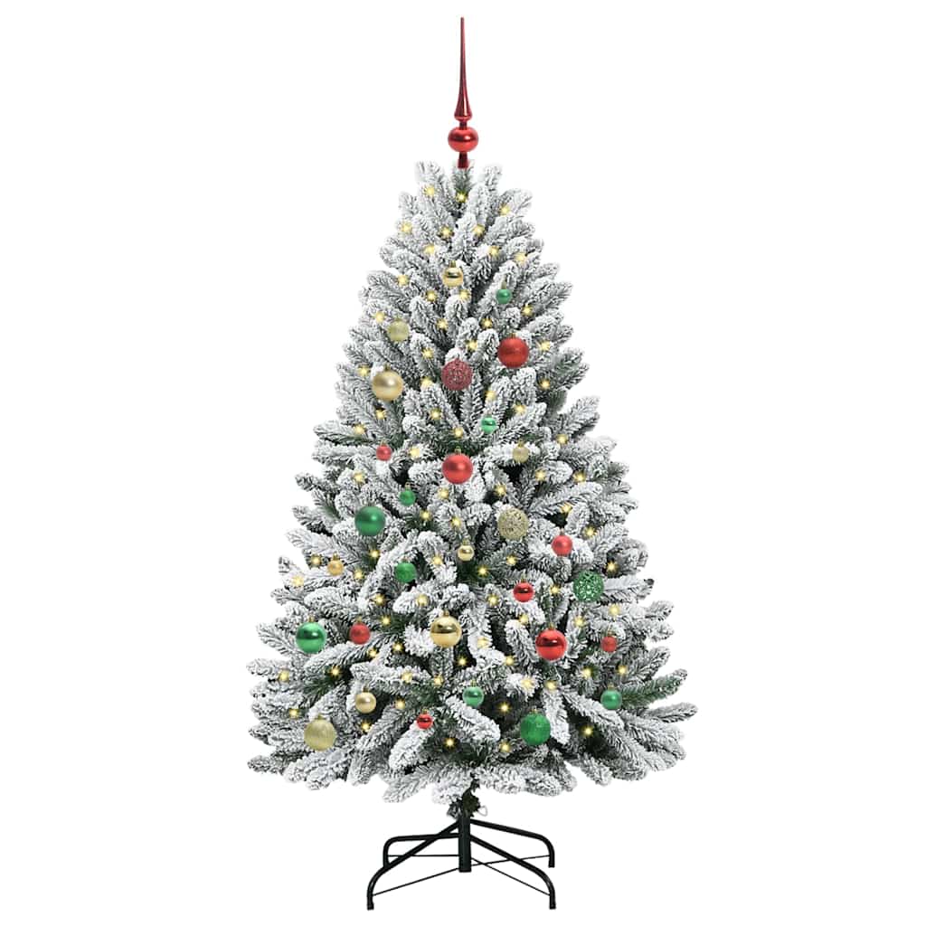 Albero di Natale artificiale 150 cm 150 LED Bianco caldo