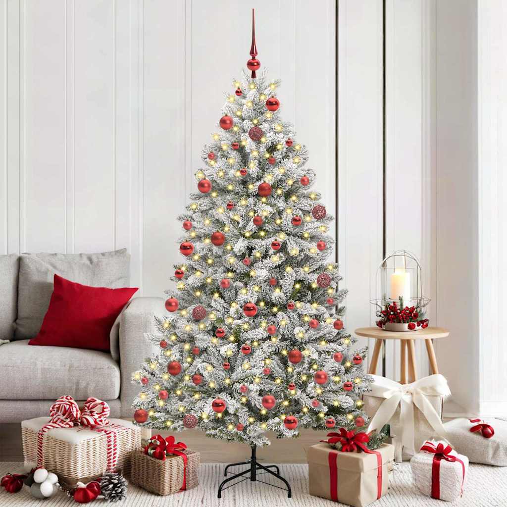 Albero di Natale artificiale 180 cm 300 LED Bianco caldo