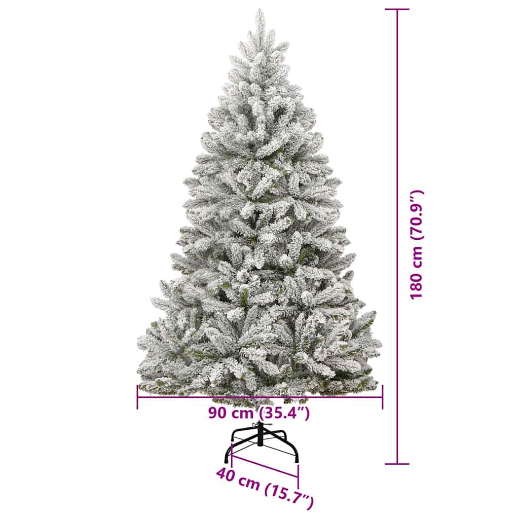 Albero di Natale artificiale 180 cm 300 LED Bianco caldo