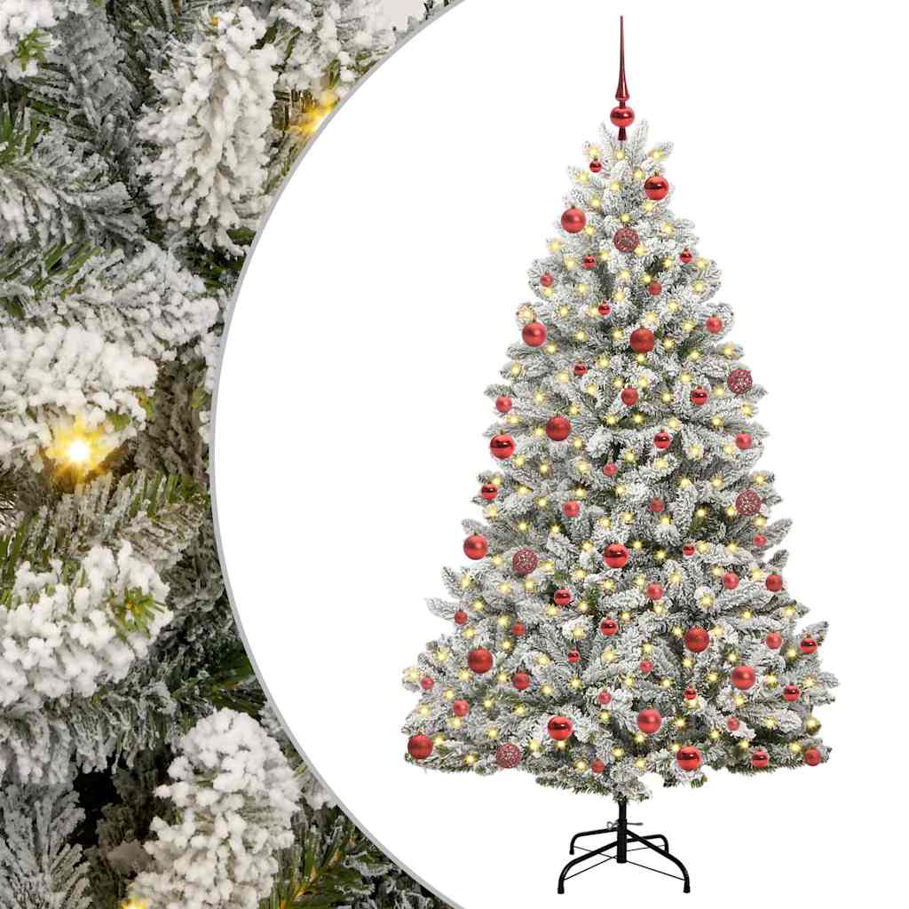 Albero di Natale artificiale 180 cm 300 LED Bianco caldo