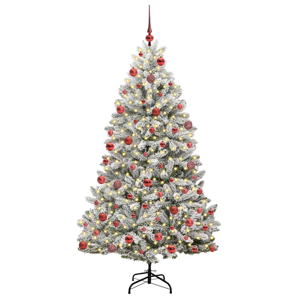 Albero di Natale artificiale 180 cm 300 LED Bianco caldo