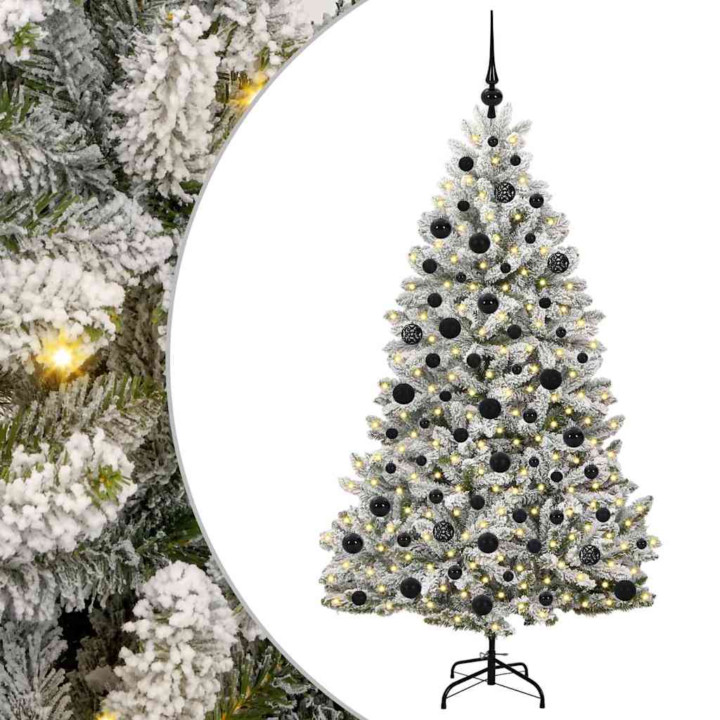 Albero di Natale artificiale 180 cm 300 LED Bianco caldo