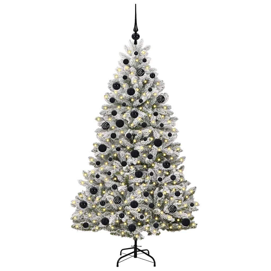 Albero di Natale artificiale 180 cm 300 LED Bianco caldo