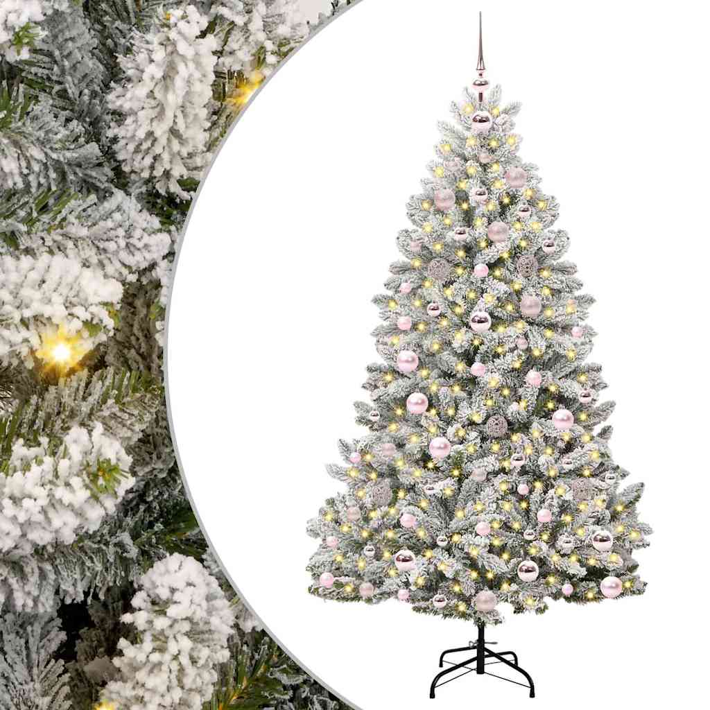 Albero di Natale artificiale 180 cm 300 LED Bianco caldo