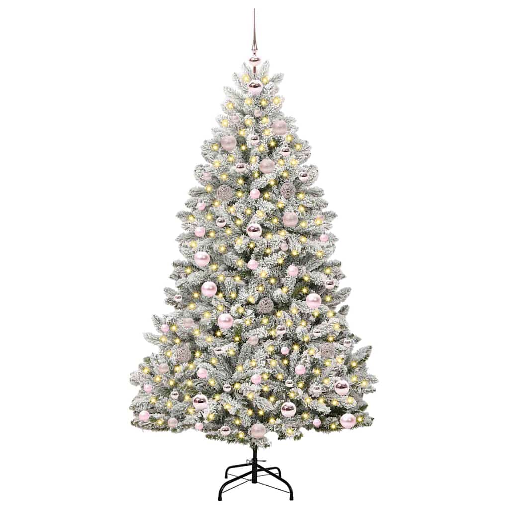 Albero di Natale artificiale 180 cm 300 LED Bianco caldo