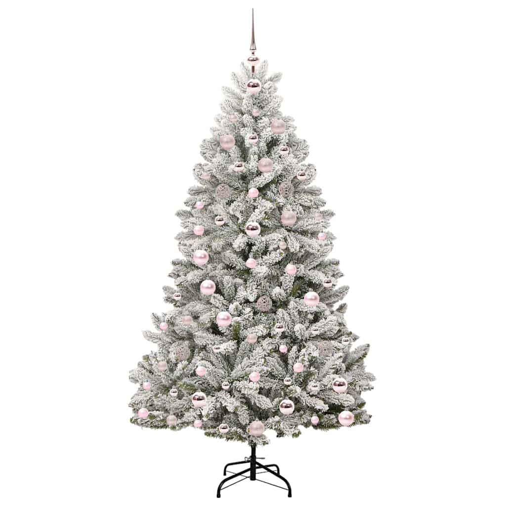 Albero di Natale artificiale 180 cm 300 LED Bianco caldo