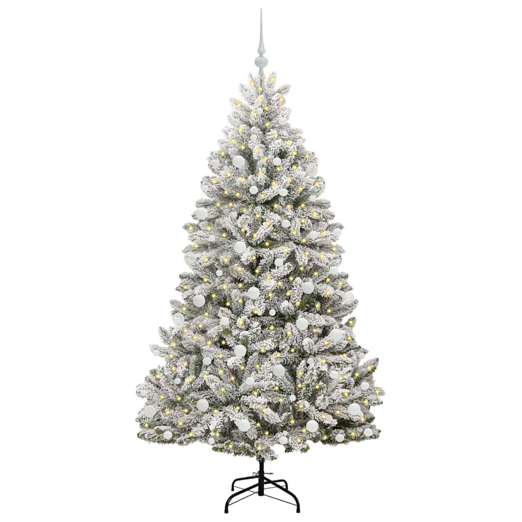 Albero di Natale artificiale 180 cm 300 LED Bianco caldo