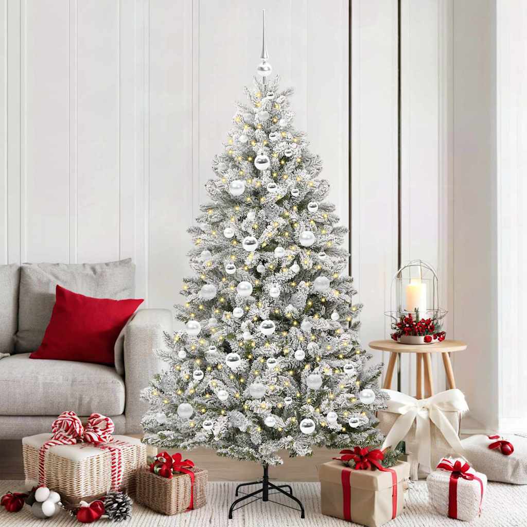 Albero di Natale artificiale 180 cm 300 LED Bianco caldo
